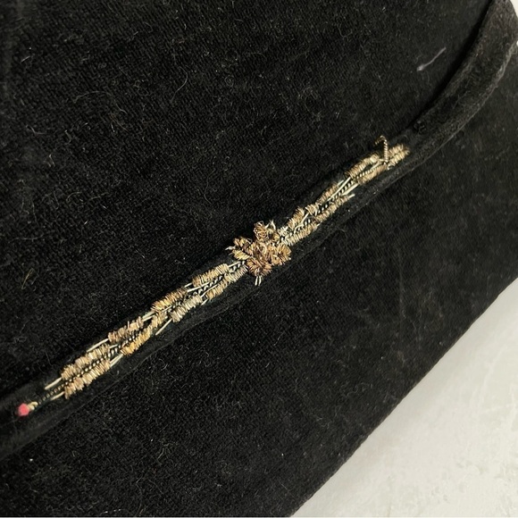 Vintage Mid-Century Modern Zadozi Embroidered Velvet Peacock Clutch Made India - Picture 12 of 17